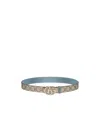 Gucci Reversible Gg Marmont Belt In Blue