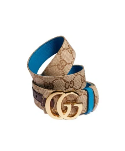 Gucci Reversible Gg Marmont Belt In Multi