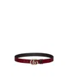 Gucci Reversible Gg Marmont Belt In Red