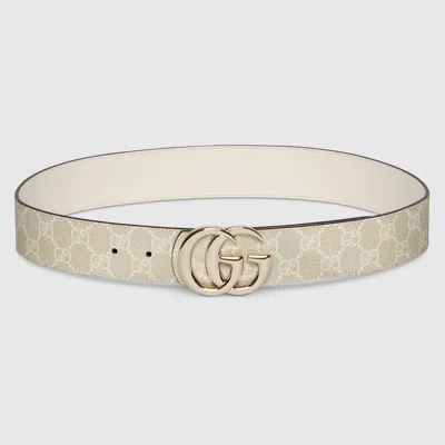 Gucci Reversible Gg Marmont Belt In White