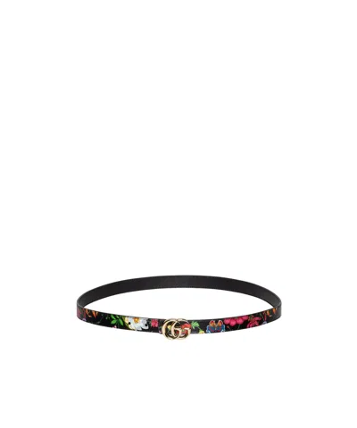 Gucci Reversible Gg Marmont Thin Belt In Multi