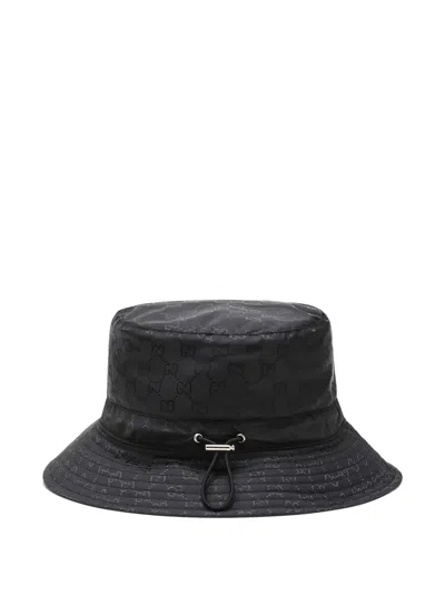 Gucci Reversible Gg Monogram Buckle Hat In Brown