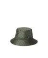 Gucci Reversible Dark Green Nylon Gg Hat Women