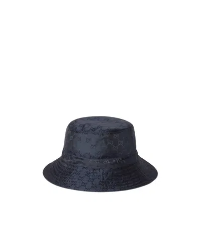 Gucci Women Reversible Gg Nylon Bucket Hat In Black