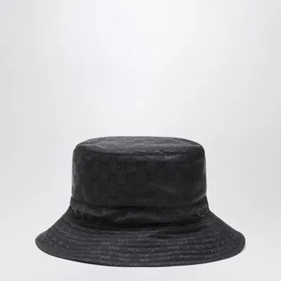 Gucci Reversible Gg Nylon Bucket Hat In Metallic