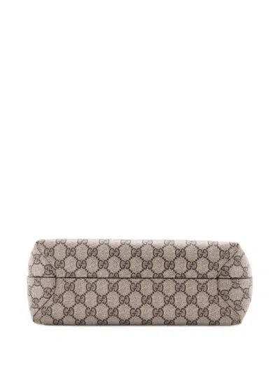 Pre-owned Gucci Reversible Gg Print Leather Small Tote Bag In Brown