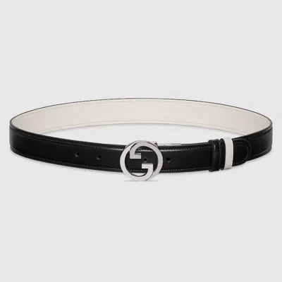 Gucci Reversible  Blondie Belt In Black