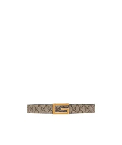 Gucci Reversible Interlocking-g Belt In Nude