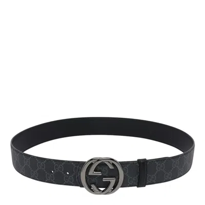 Gucci Reversible Interlocking G Buckle Belt In Black