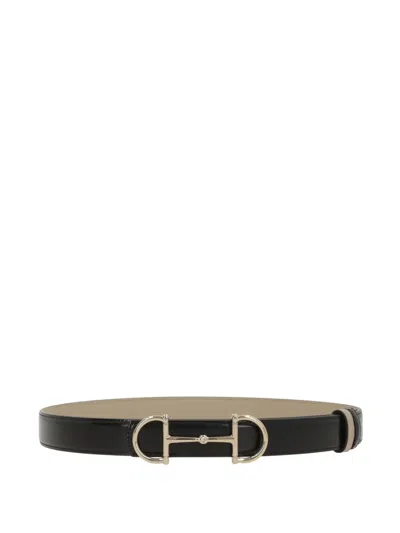 Gucci Reversible Leather Belt In Orange