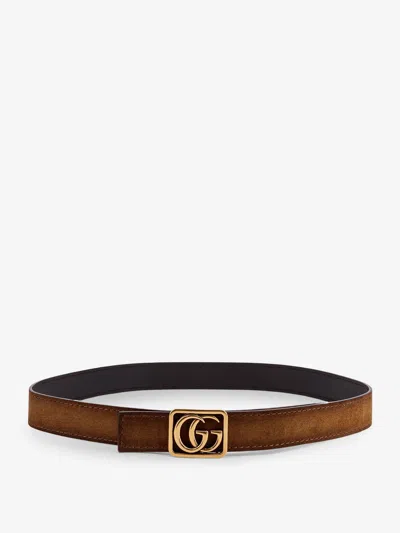 Gucci Reversible Leather Belt In Brown