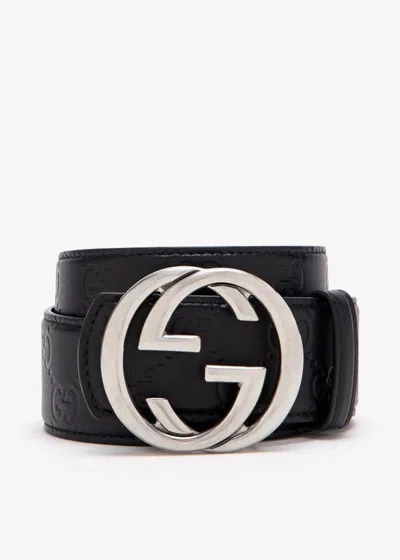 Gucci Reversible Leather Belt With Gg Buckle In Pink