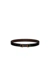 Gucci Men Black Reversible Belt With Horsebit On The Front In Leather Man In Black