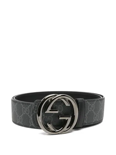 Gucci Reversible Logo Buckle Belt In Gray