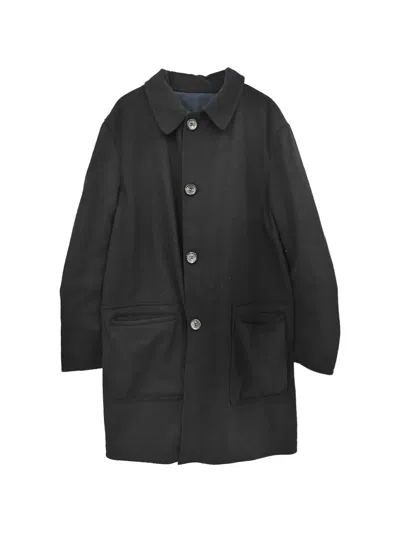 Pre-owned Gucci Reversible Long-sleeve Coat In Black