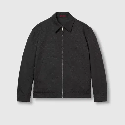 Gucci Reversible Nylon And Gg Canvas Jacket In Black