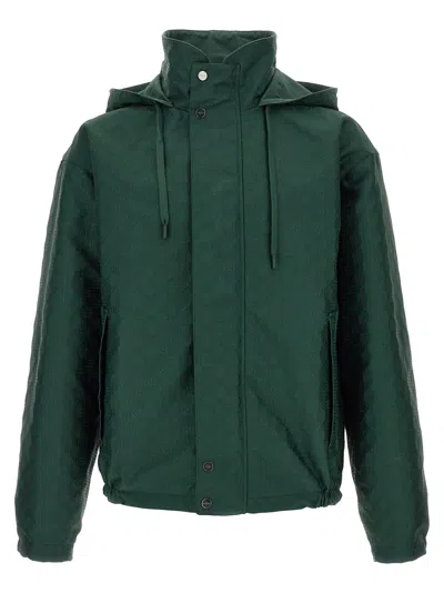 Gucci Reversible Ripstop Cotton Jacket In Green