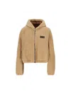 Gucci Reversible Shearling Bomber Jacket In Brown