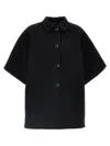 Gucci Reversible Wool Caban With Gg Lining In Blackgrey