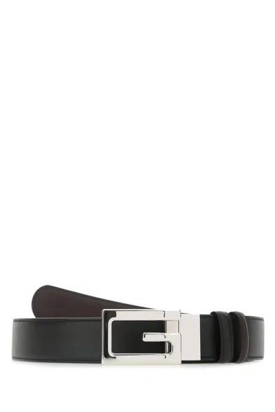 Gucci Reversible Square G Buckle Belt In Black