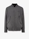 Gucci Men Reversible Wool And Nylon Jacket In Gray