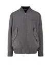 Gucci Men Reversible Wool And Nylon Jacket In Gray