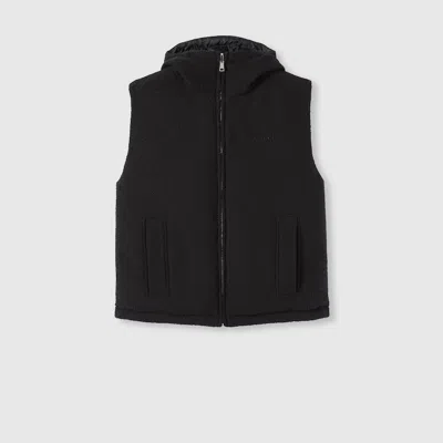 Gucci Reversible Wool Bouclé Gilet In Black
