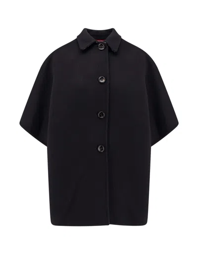 Gucci Reversible Wool Caban With Gg Lining In Black