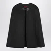 Gucci Reversible Wool Cape With Horsebit Detail In Gray
