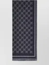 Gucci Reversible Wool Scarf Fringe Trim