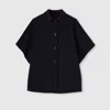 Gucci Reversible Wool Silk Coat In Blue