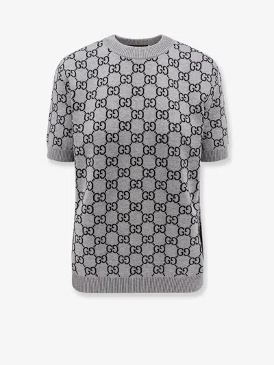 GUCCI REVERSIBLE WOOL SWEATER WITH GG MOTIF