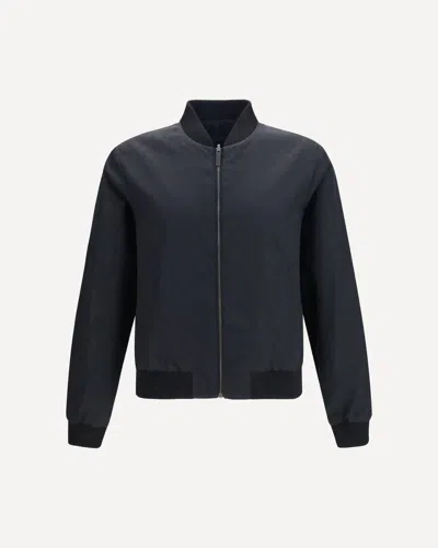 Gucci Reversible Zip Jacket In Lightweight Silk Faille In Black