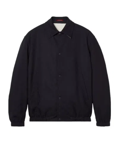 Gucci Reversible Zipped Jacket In Blue