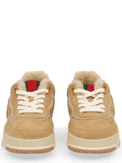 Gucci Re-web Sneaker In Brown