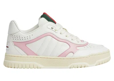Pre-owned Gucci Reweb Sneaker (women's) Sneakers In White/pink