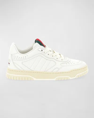 GUCCI REWEB SPARROW LOW-TOP LEATHER SNEAKERS