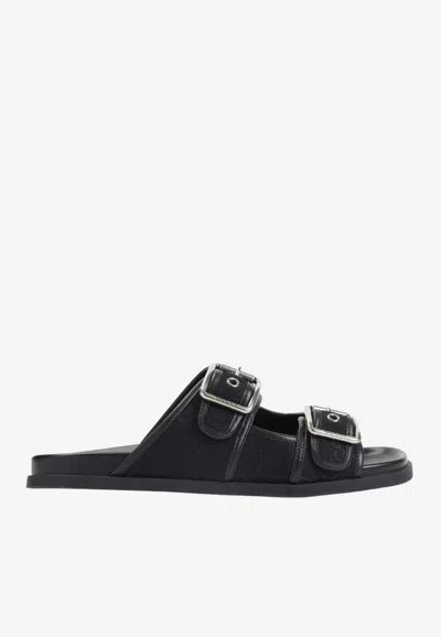 Gucci Rhein Gg-motif Sandals In Black