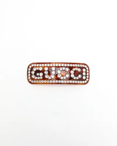Gucci Rhinestone Hair Clip In Multi