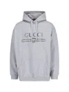 Gucci Hooded Sweatshirt Front Pocket In Gray