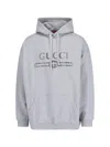 Gucci Hooded Sweatshirt Front Pocket In Gray