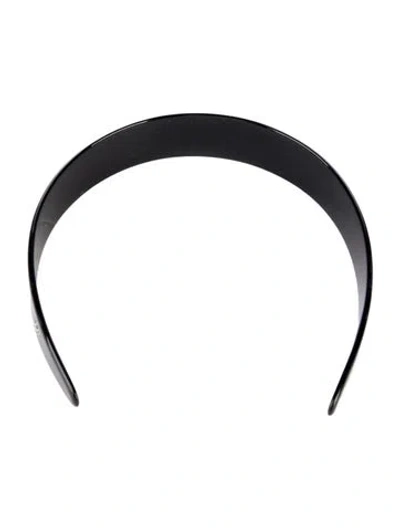 Pre-owned Gucci Rhinestone Star Headband In Black