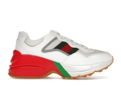 Pre-owned Gucci Rhyton Epilogue (women's) Sneakers In White/red/green
