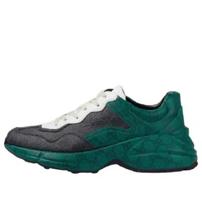 Gucci Rhyton Gg Supreme Sneakers 'green Black White'