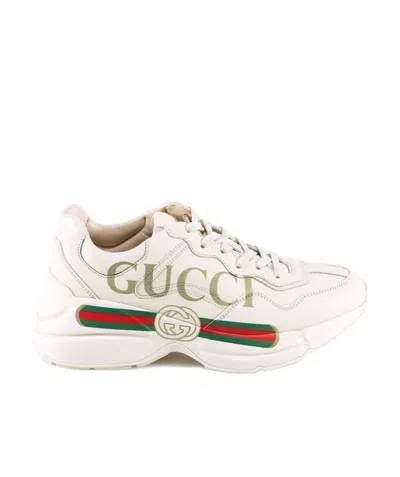 Gucci Rhyton Interlocking G Sneakers In Nude | ModeSens