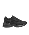 Gucci Rhyton Monogram Jacquard Sneakers In Black