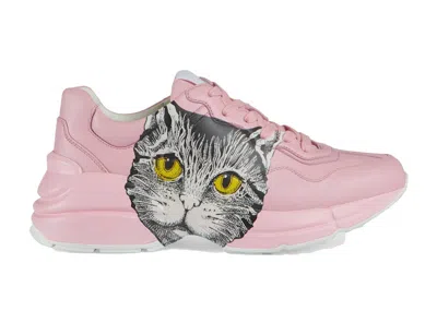Pre-owned Gucci Rhyton Mystic Cat (women's) Sneakers In Pink