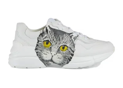 Pre-owned Gucci Rhyton Mystic Cat (women's) Sneakers In White