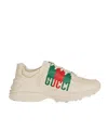Gucci Off White Logo Sneakers In Neutral