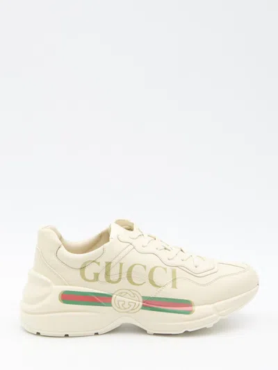 Gucci Rhyton Sneakers In White